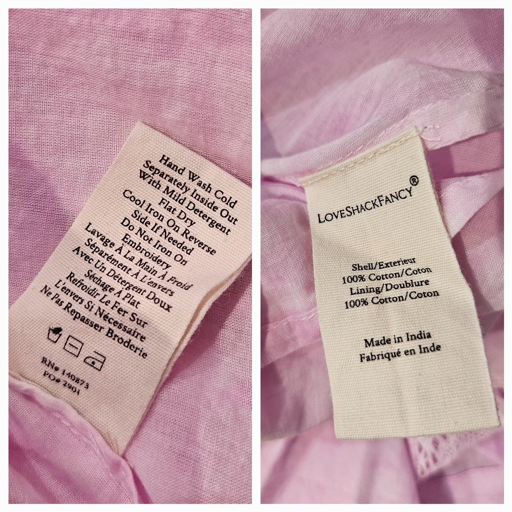 LOVESHACKFANCY Edie Tie Dye Midi Dress in Peony Pink Small NWT - Picture 6 of 9